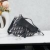 Small Size with Black Dior Saddle Bag with Silver Buckle in Box