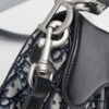 Small Size with Black Dior Saddle Bag with Silver Buckle in Box