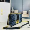 Large 30 Montaigne East-West Chain Bag in Denim Dior Oblique Jacquard