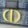 Large 30 Montaigne East-West Chain Bag in Denim Dior Oblique Jacquard