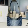 Diorstar Hobo Chain Bag in Blue Denim Dior Oblique Jacquard