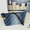 Diorstar Hobo Chain Bag in Blue Denim Dior Oblique Jacquard