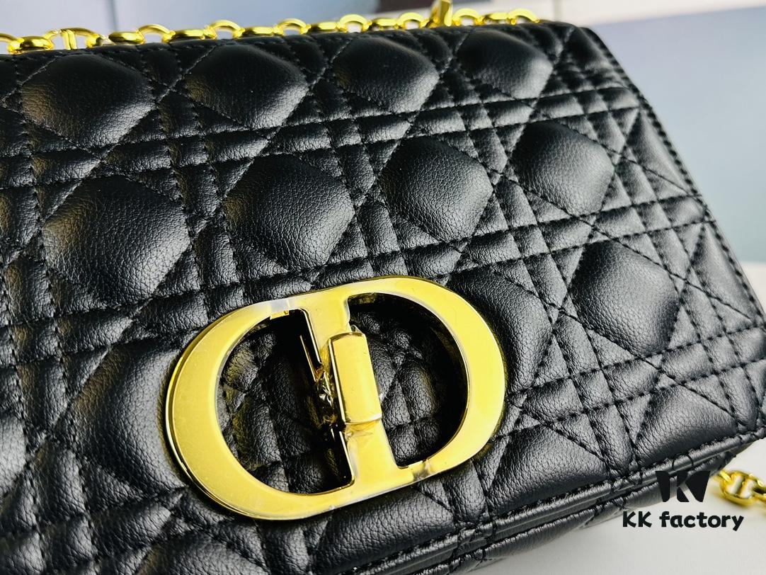 Medium Dior Caro Bag in Caramel Beige Calfskin with Cannage Stitching