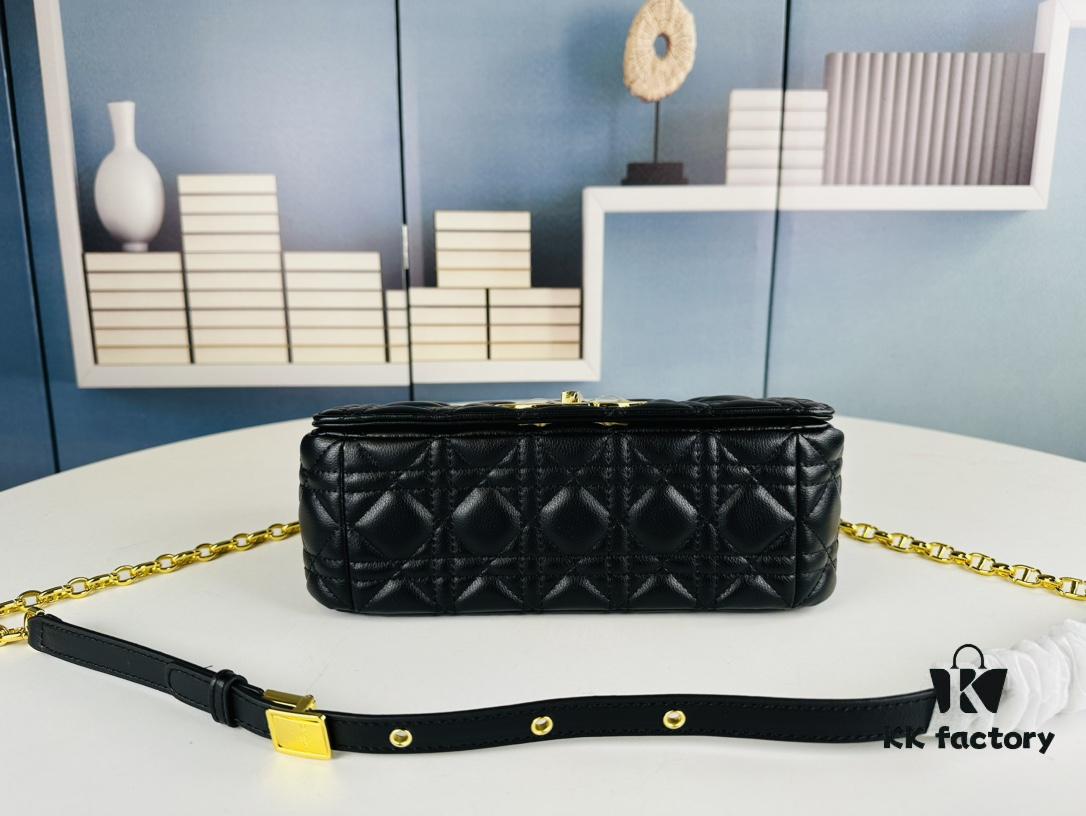 Medium Dior Caro Bag in Caramel Beige Calfskin with Cannage Stitching