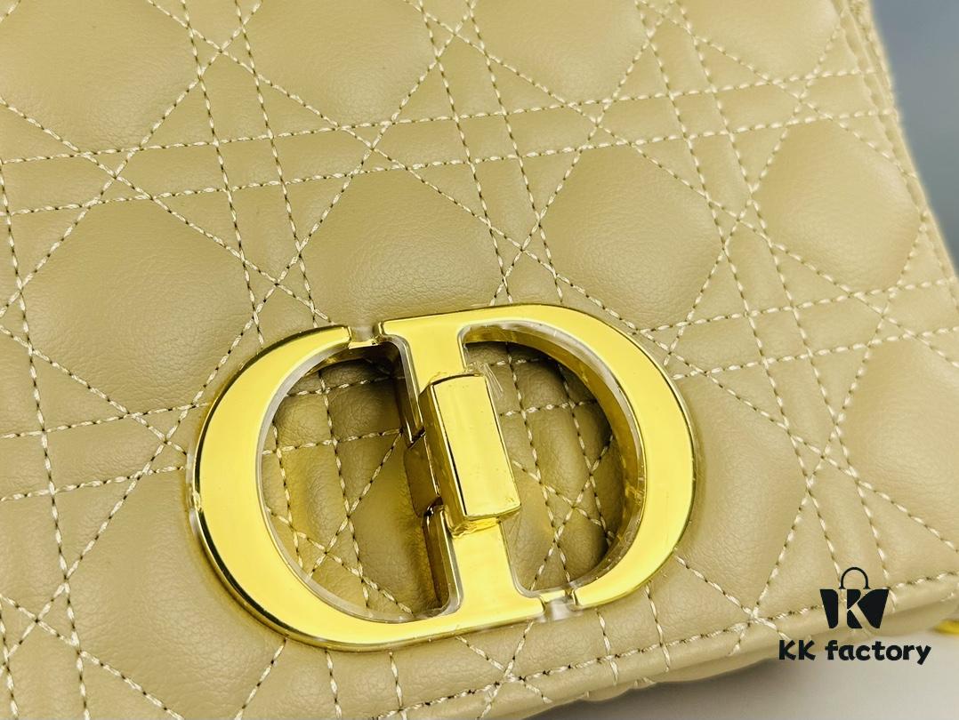 Dior Caro Mini Bag in Caramel Beige Calfskin with Cannage Stitching