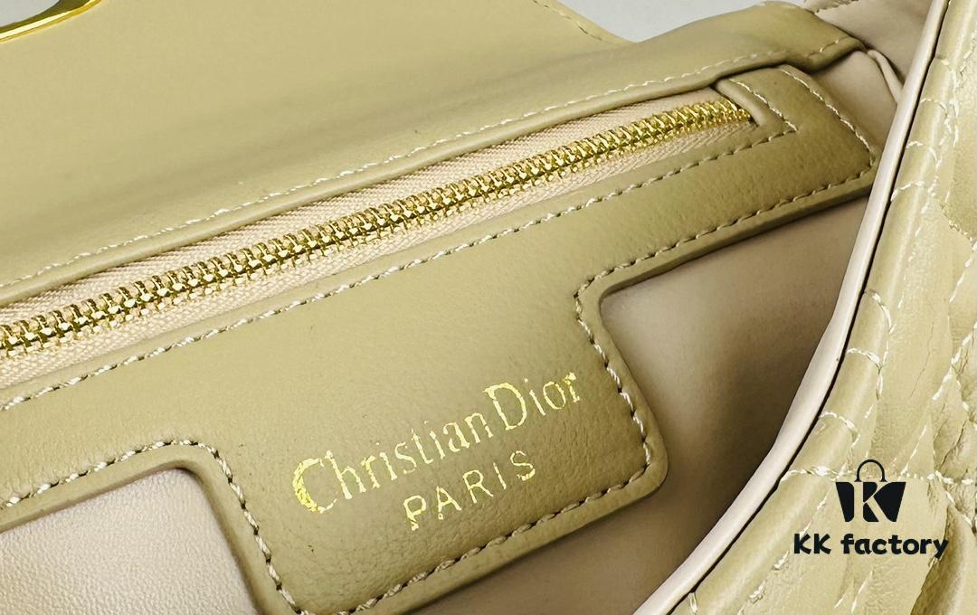 Dior Caro Mini Bag in Caramel Beige Calfskin with Cannage Stitching