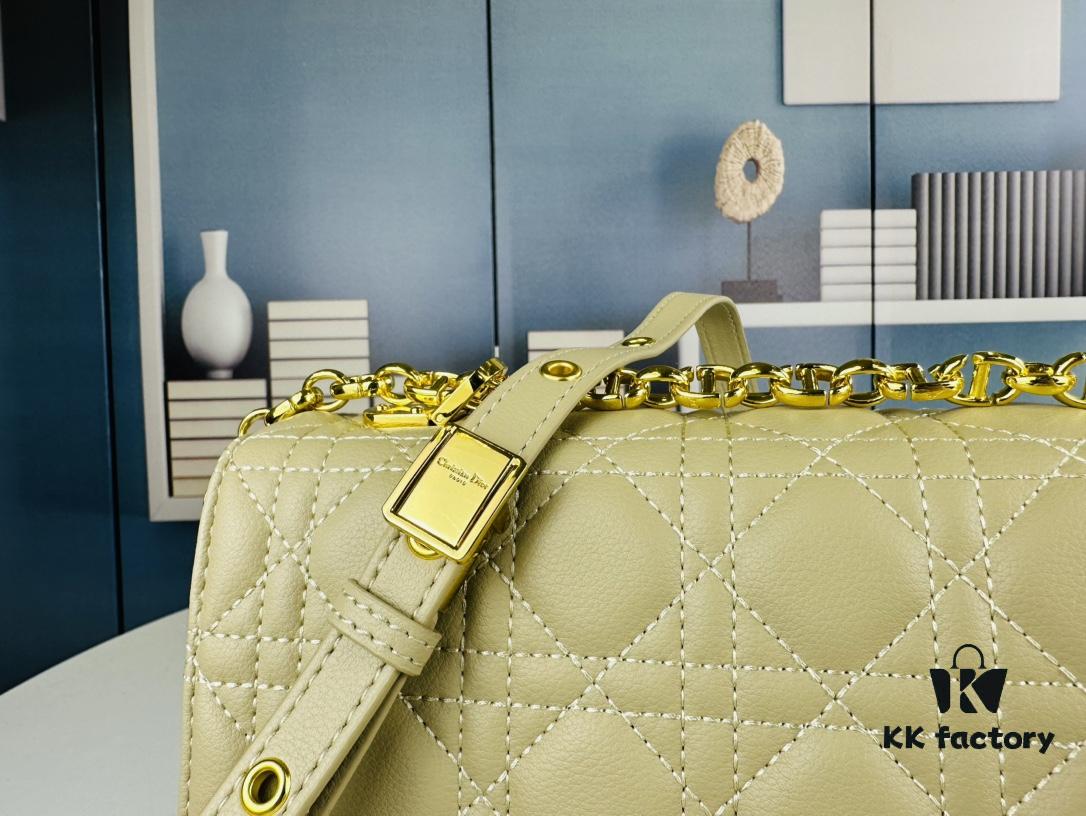 Dior Caro Medium Handbag in Caramel Beige Calfskin with Cannage Stitching