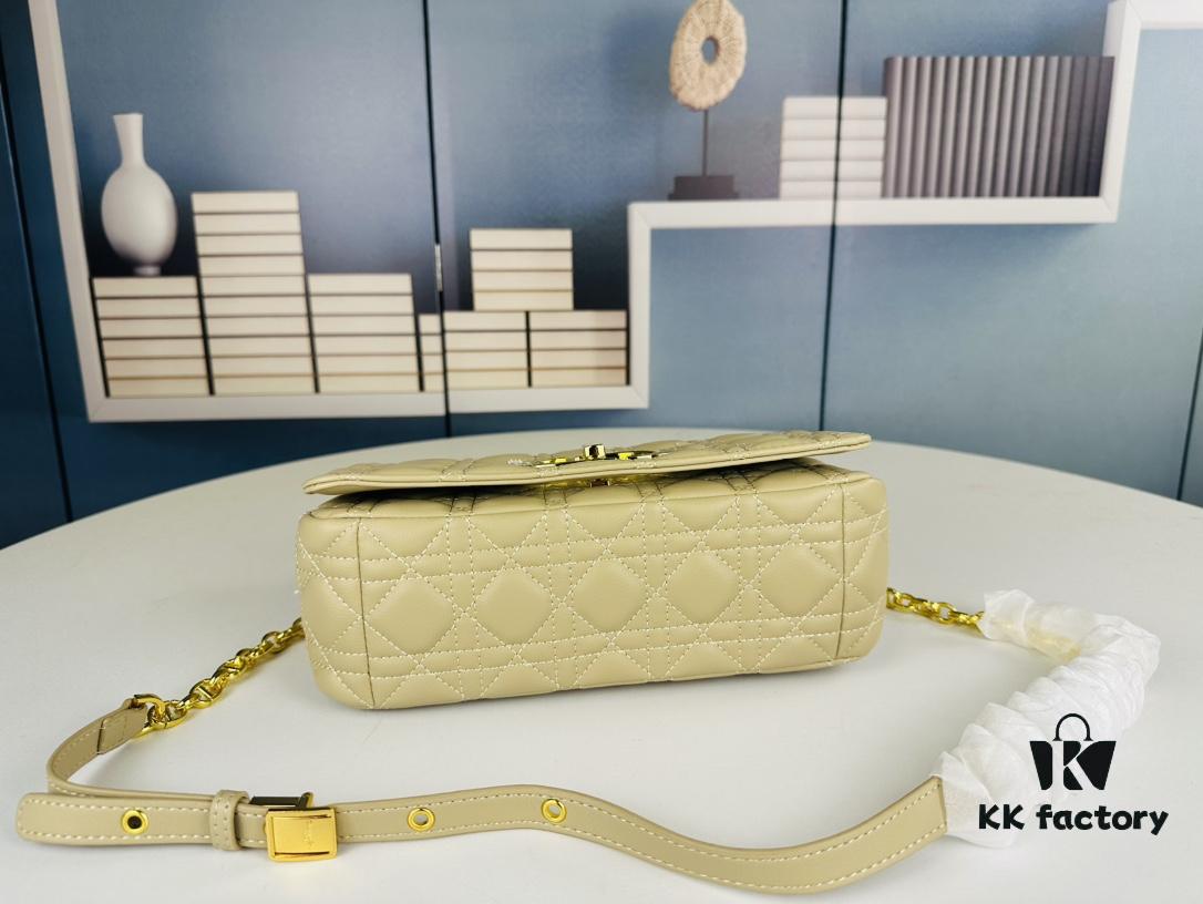 Dior Caro Medium Handbag in Caramel Beige Calfskin with Cannage Stitching