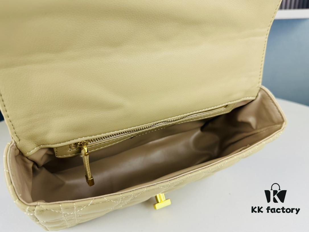 Dior Caro Medium Handbag in Caramel Beige Calfskin with Cannage Stitching