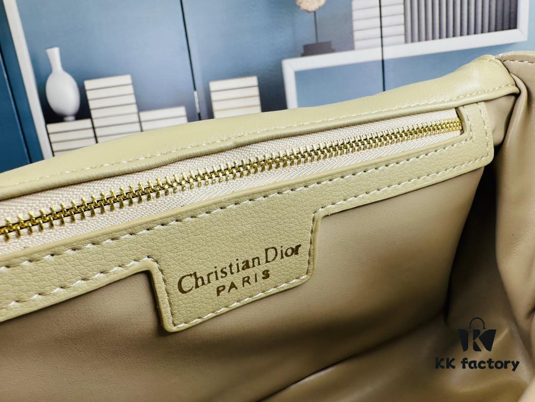 Dior Caro Medium Handbag in Caramel Beige Calfskin with Cannage Stitching