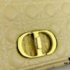 Large DIOR Caro Handbag in Caramel Beige Calfskin with Cannage Stitching