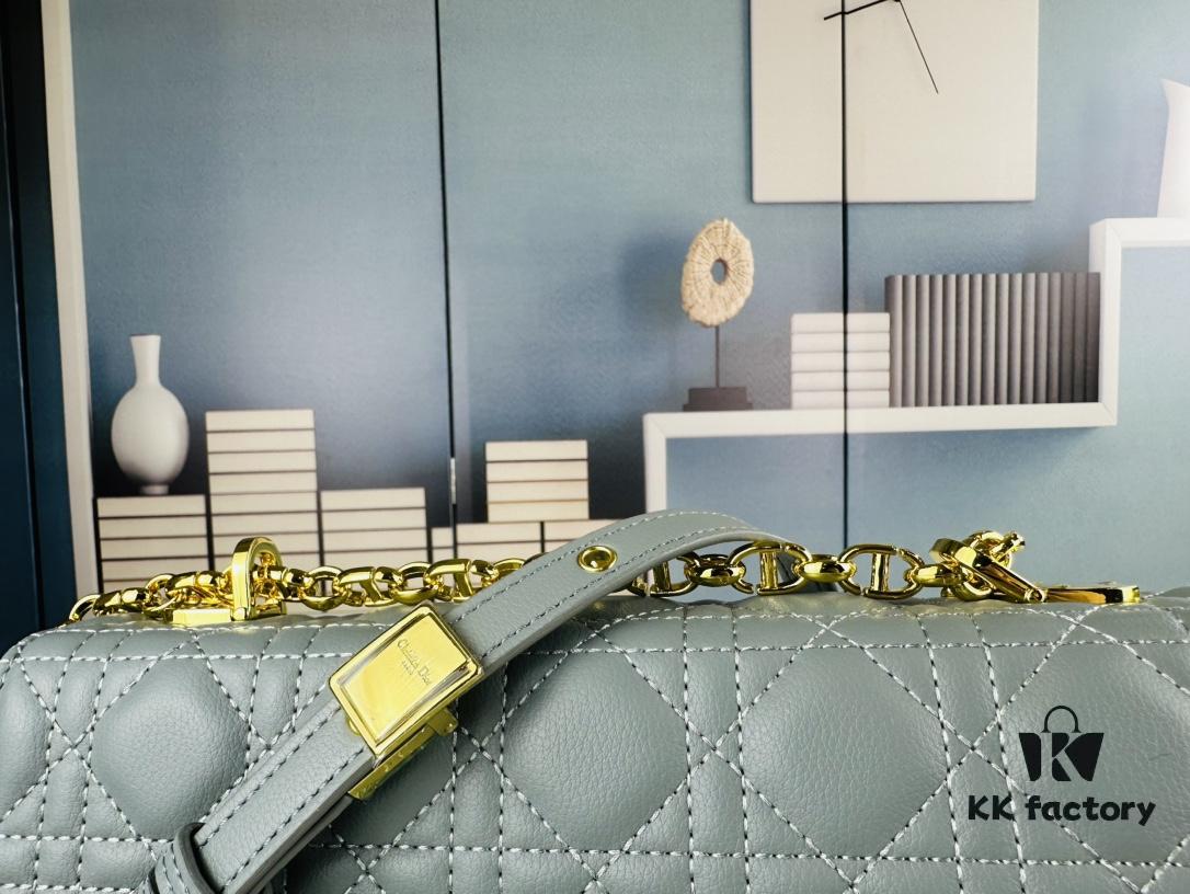 Dior Caro Medium Bag in Caramel Beige Calfskin Leather