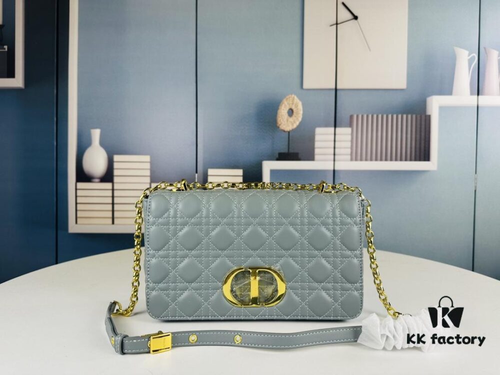 Dior Caro Large Leather Handbag in Caramel Beige