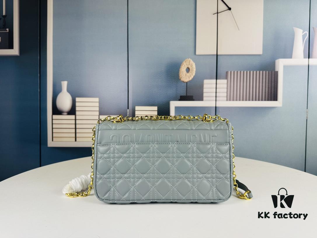 Dior Caro Large Leather Handbag in Caramel Beige