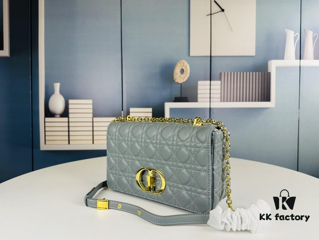 Dior Caro Large Leather Handbag in Caramel Beige