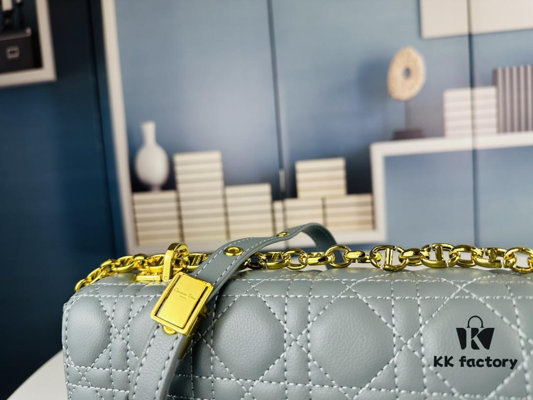 Dior Caro Large Leather Handbag in Caramel Beige