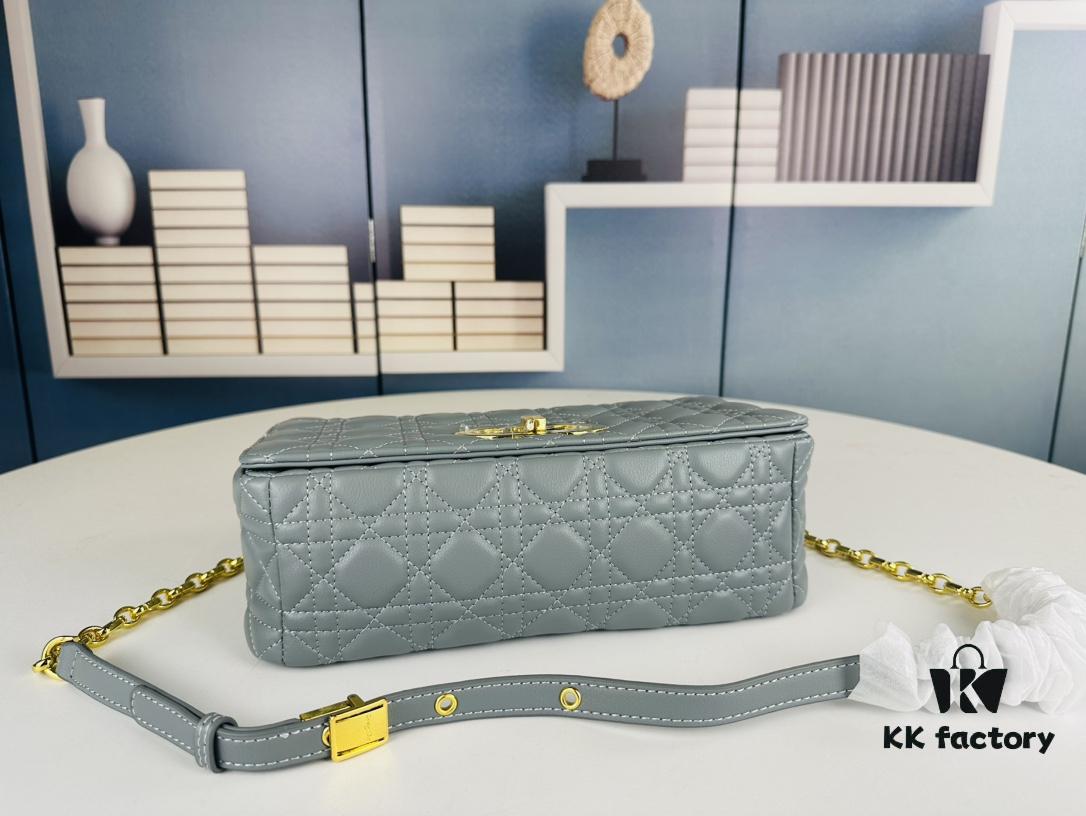 Dior Caro Large Leather Handbag in Caramel Beige