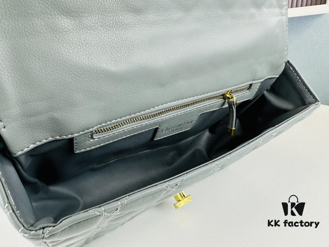 Dior Caro Large Leather Handbag in Caramel Beige