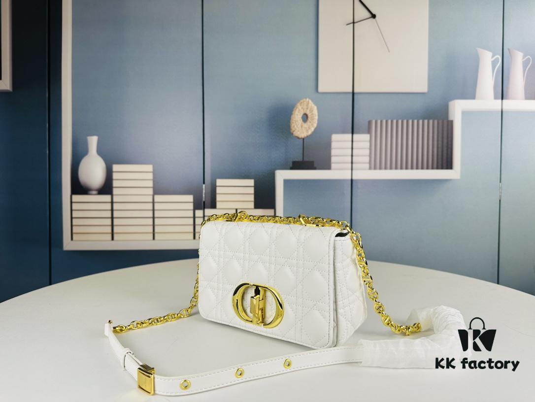 Dior Caro Small Bag in Caramel Beige Calfskin