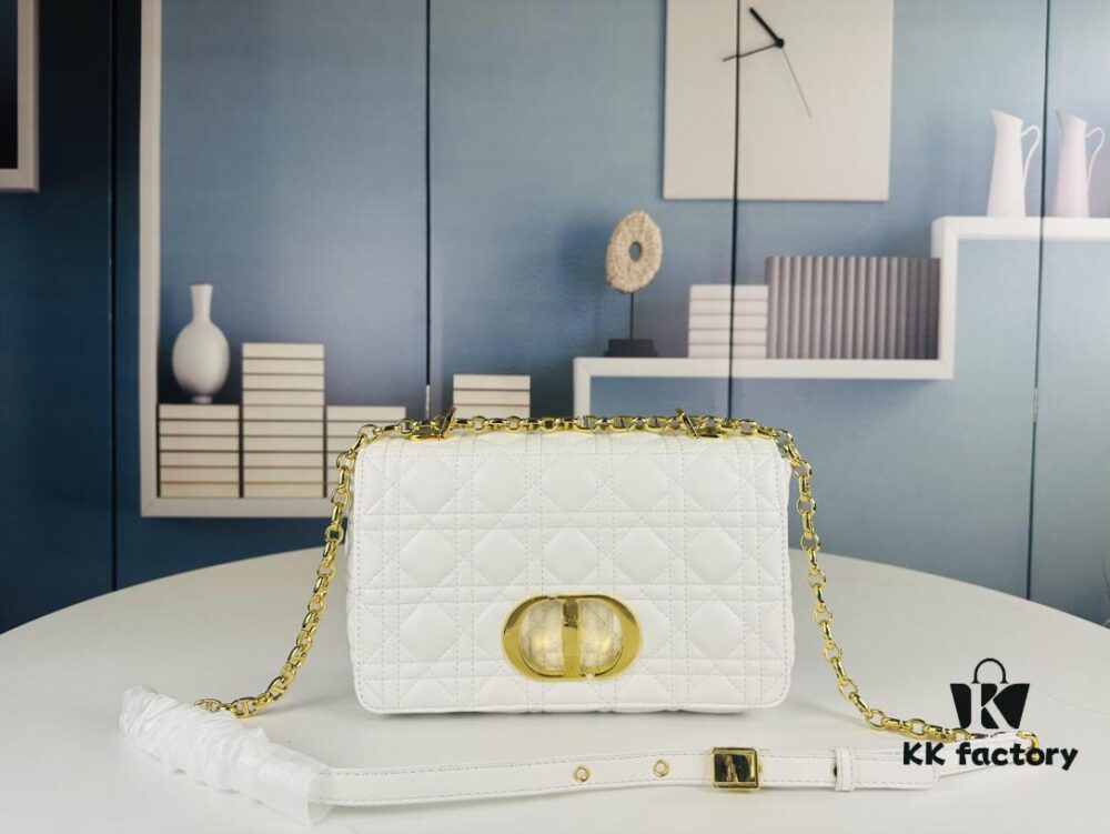 Medium Dior Caro Bag in Caramel Beige Calfskin Leather