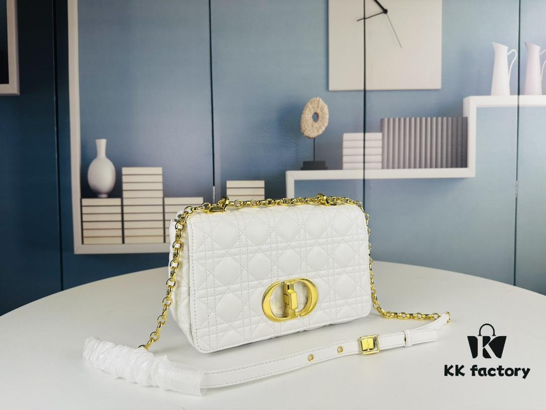 Medium Dior Caro Bag in Caramel Beige Calfskin Leather