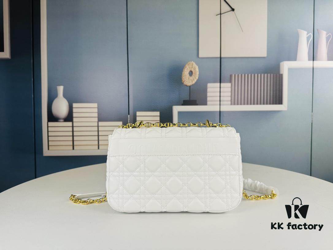 Medium Dior Caro Bag in Caramel Beige Calfskin Leather