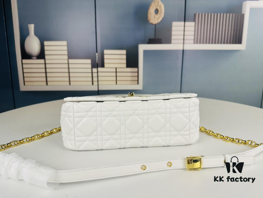 Medium Dior Caro Bag in Caramel Beige Calfskin Leather