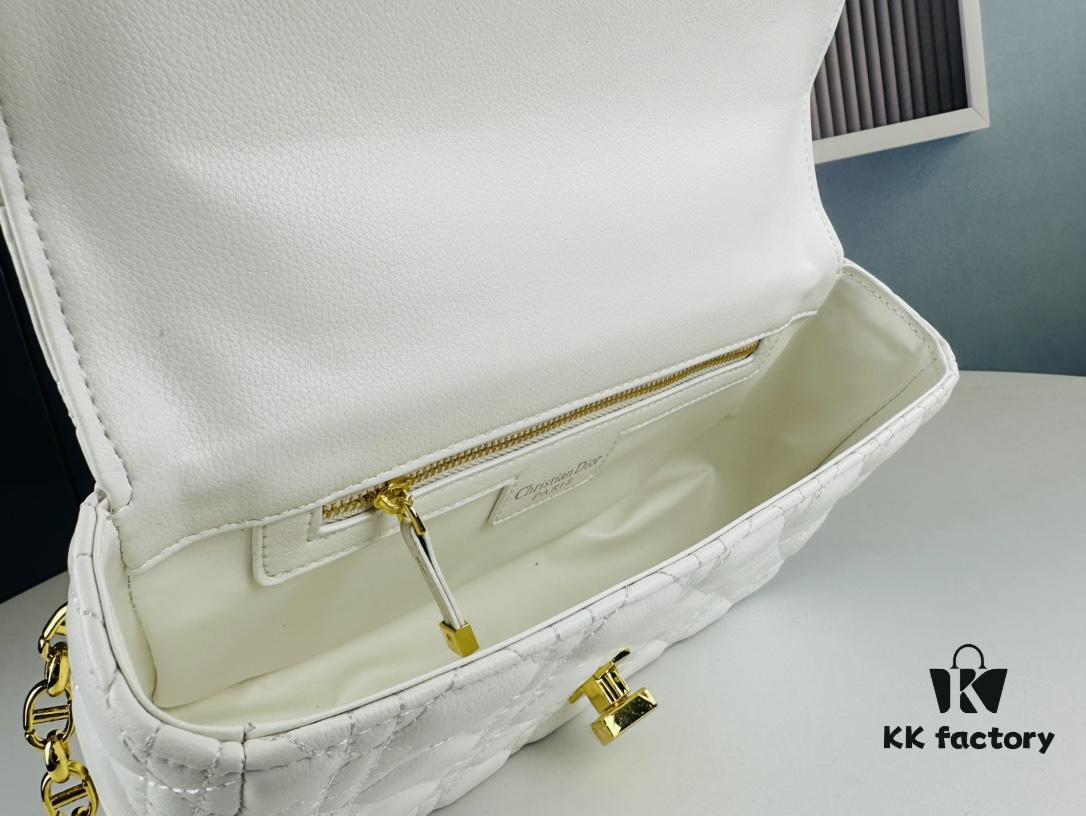 Medium Dior Caro Bag in Caramel Beige Calfskin Leather