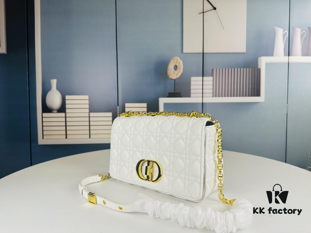 Dior Caro Large Handbag in Caramel Beige Calfskin with Cannage Stitching