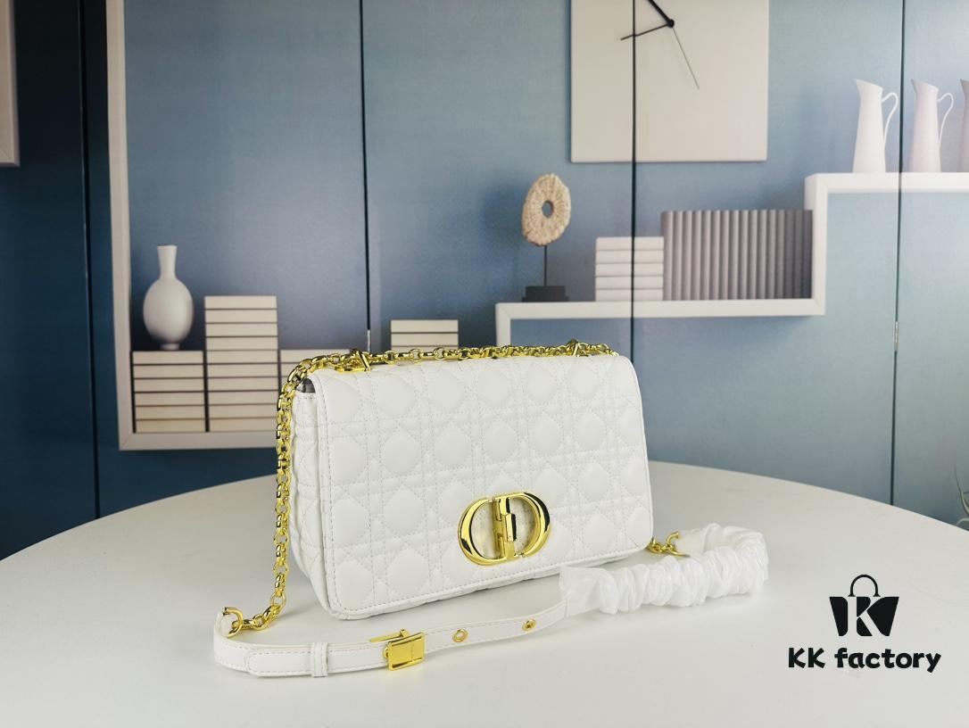 Dior Caro Large Handbag in Caramel Beige Calfskin with Cannage Stitching