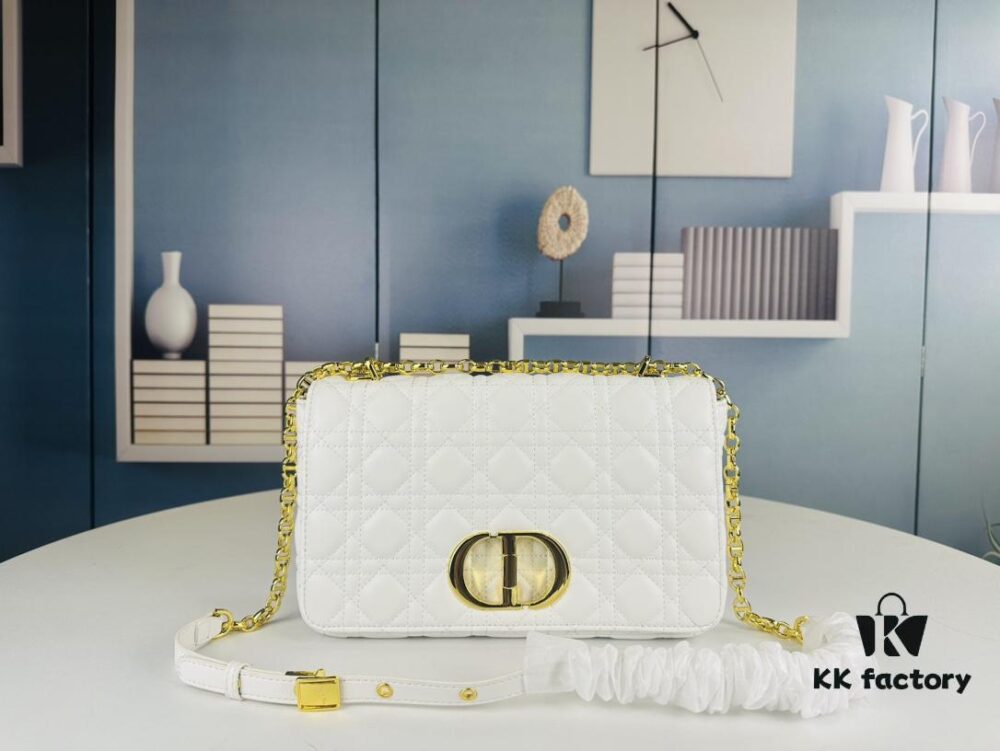 Dior Caro Large Handbag in Caramel Beige Calfskin with Cannage Stitching