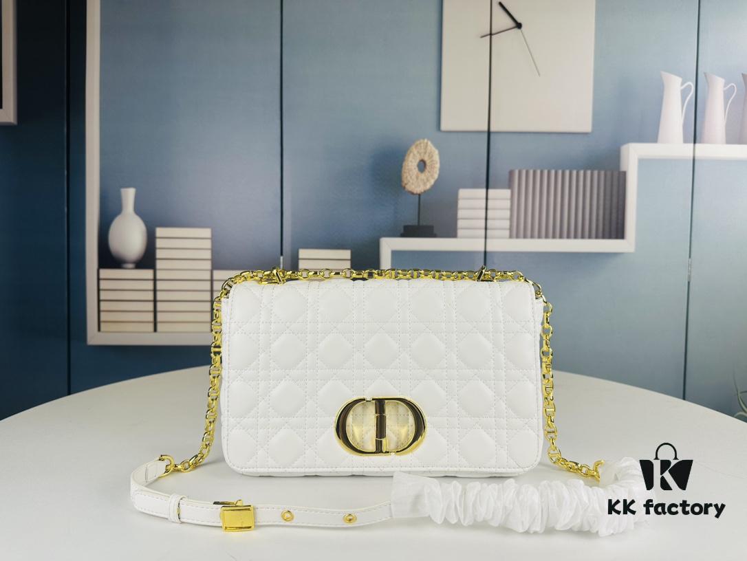 Dior Caro Large Handbag in Caramel Beige Calfskin with Cannage Stitching