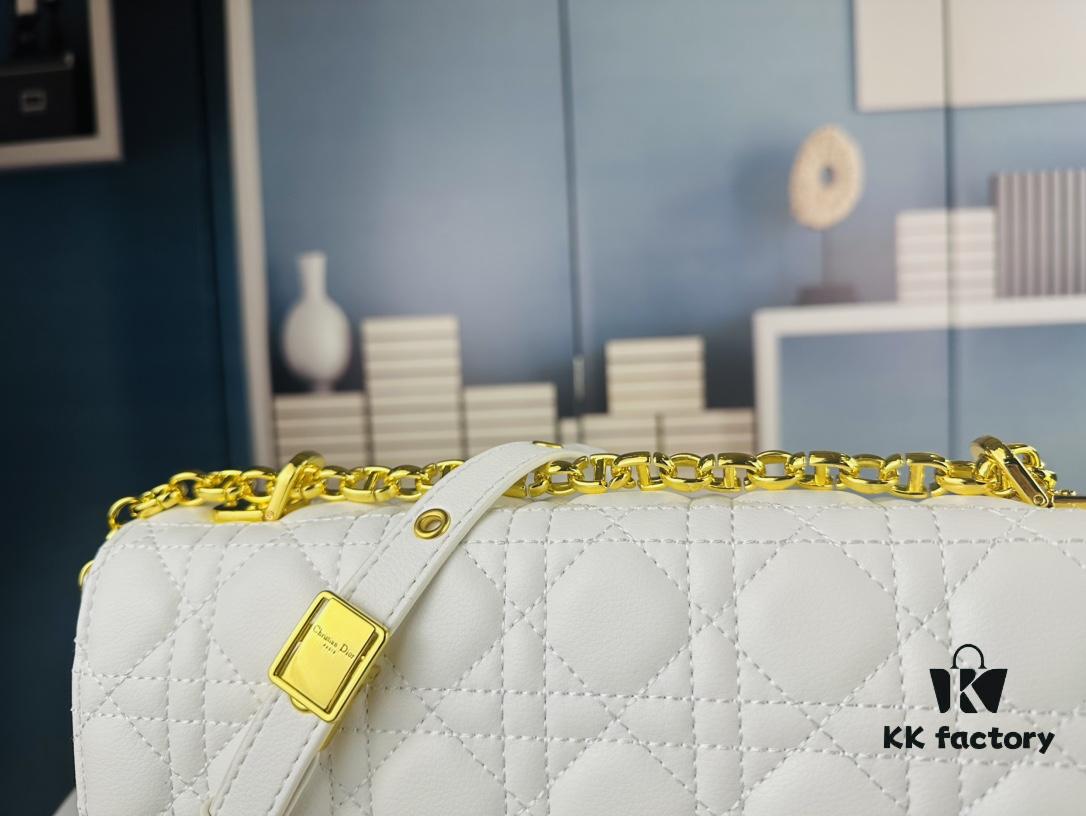 Dior Caro Large Handbag in Caramel Beige Calfskin with Cannage Stitching