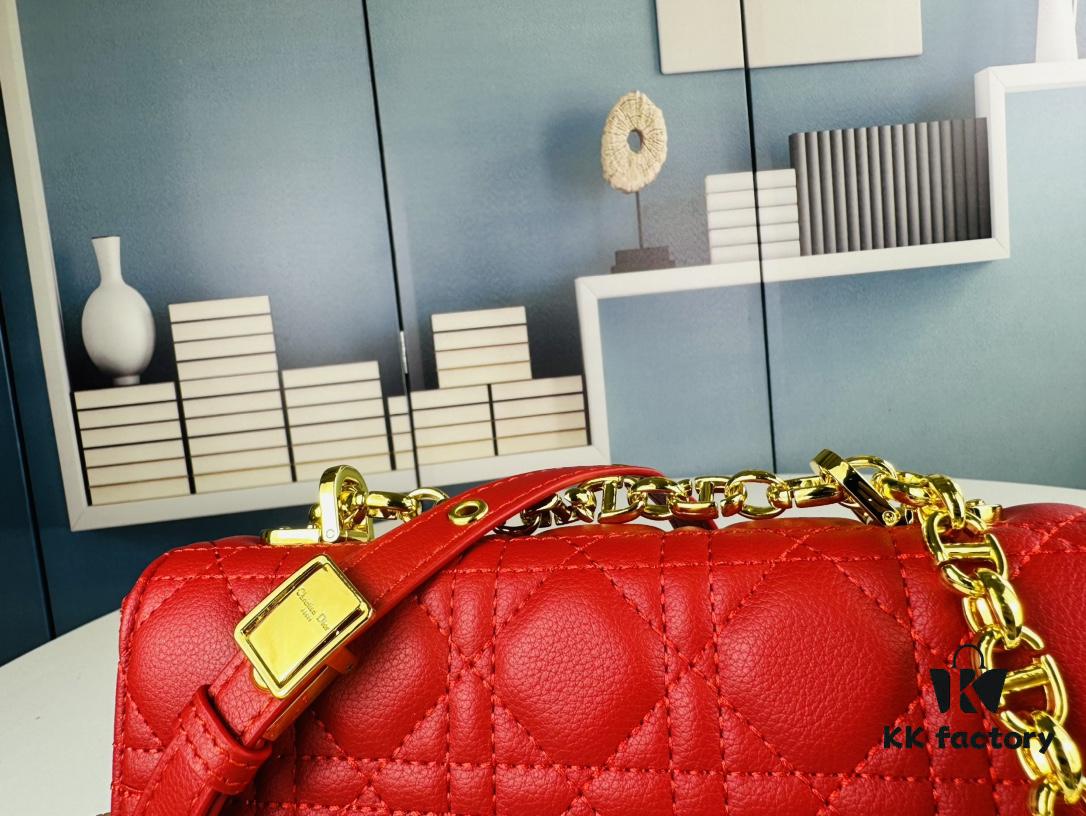 Dior Caro Small Handbag in Caramel Beige Calfskin with Cannage Stitching