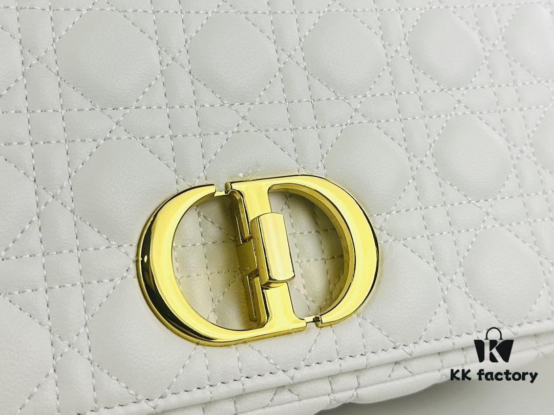 Dior Caro Large Handbag in Caramel Beige Calfskin with Cannage Stitching