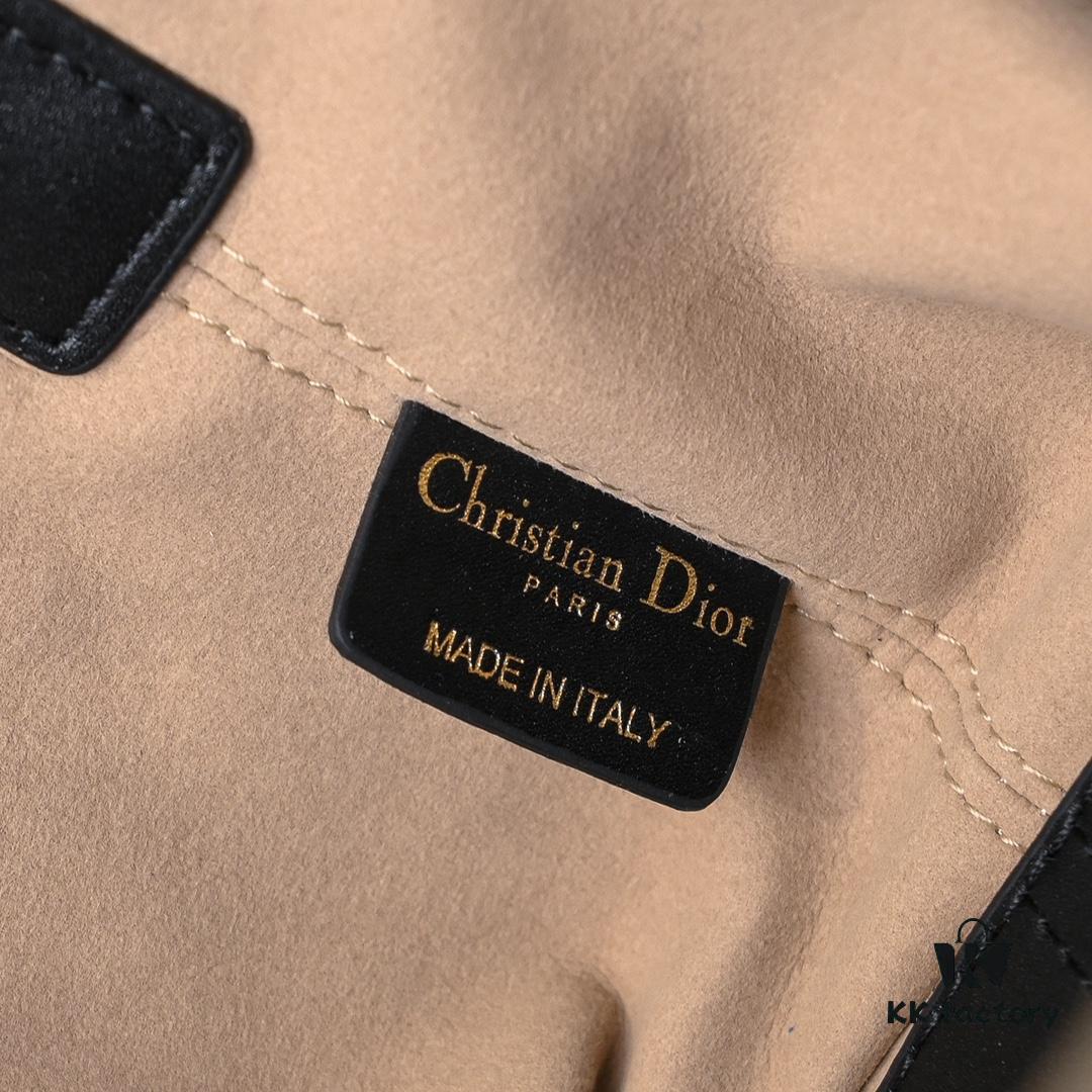 Dior Toujours Medium Bag in Beige Calfskin with Cannage Stitching