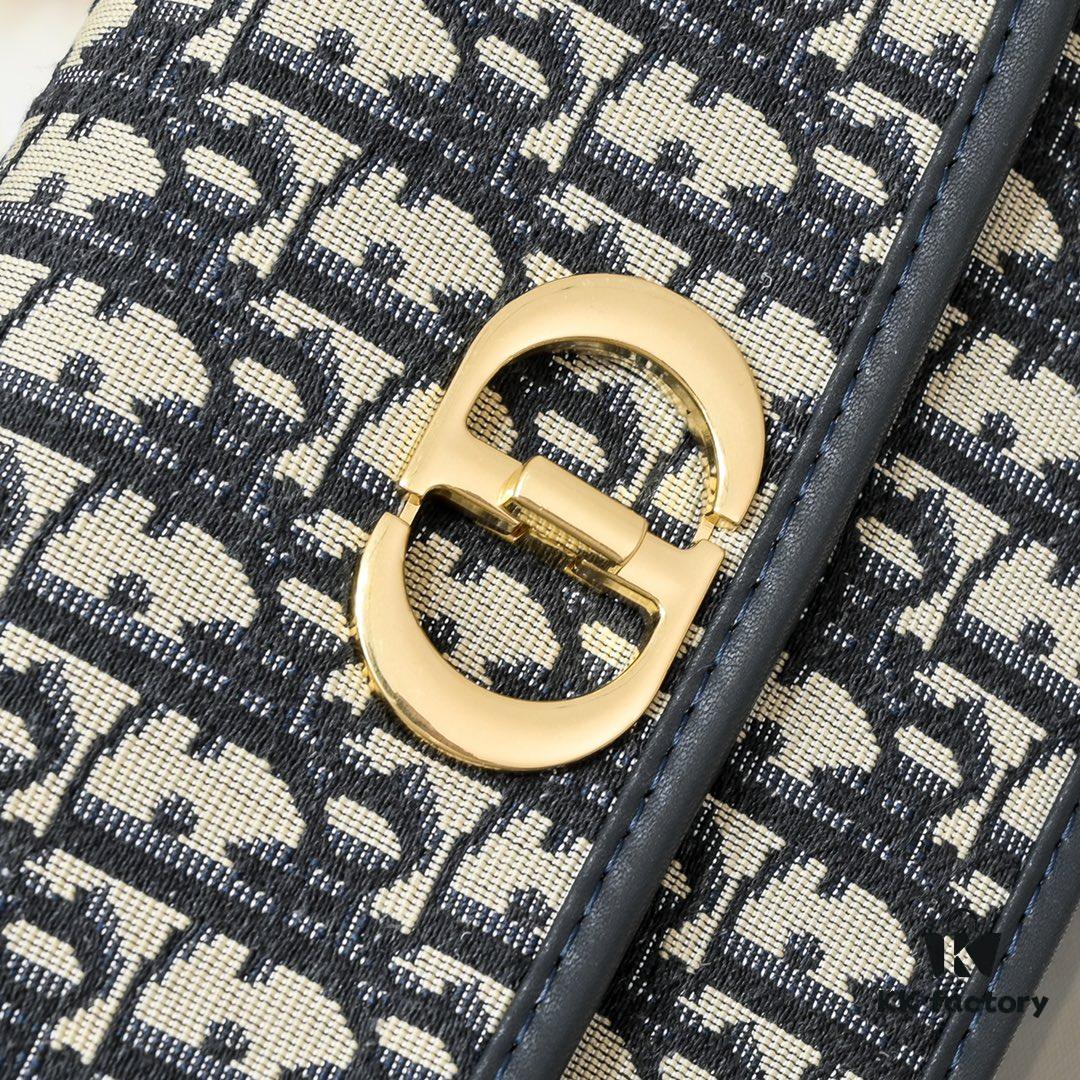 Upgraded Version with Box - Dior Bobby Bag, Retro Style Leather Texture, Sturdy Structure, Adjustable CD Enamel Chain