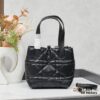 Dior Toujours Small Vertical Handbag in Black Calfskin Leather