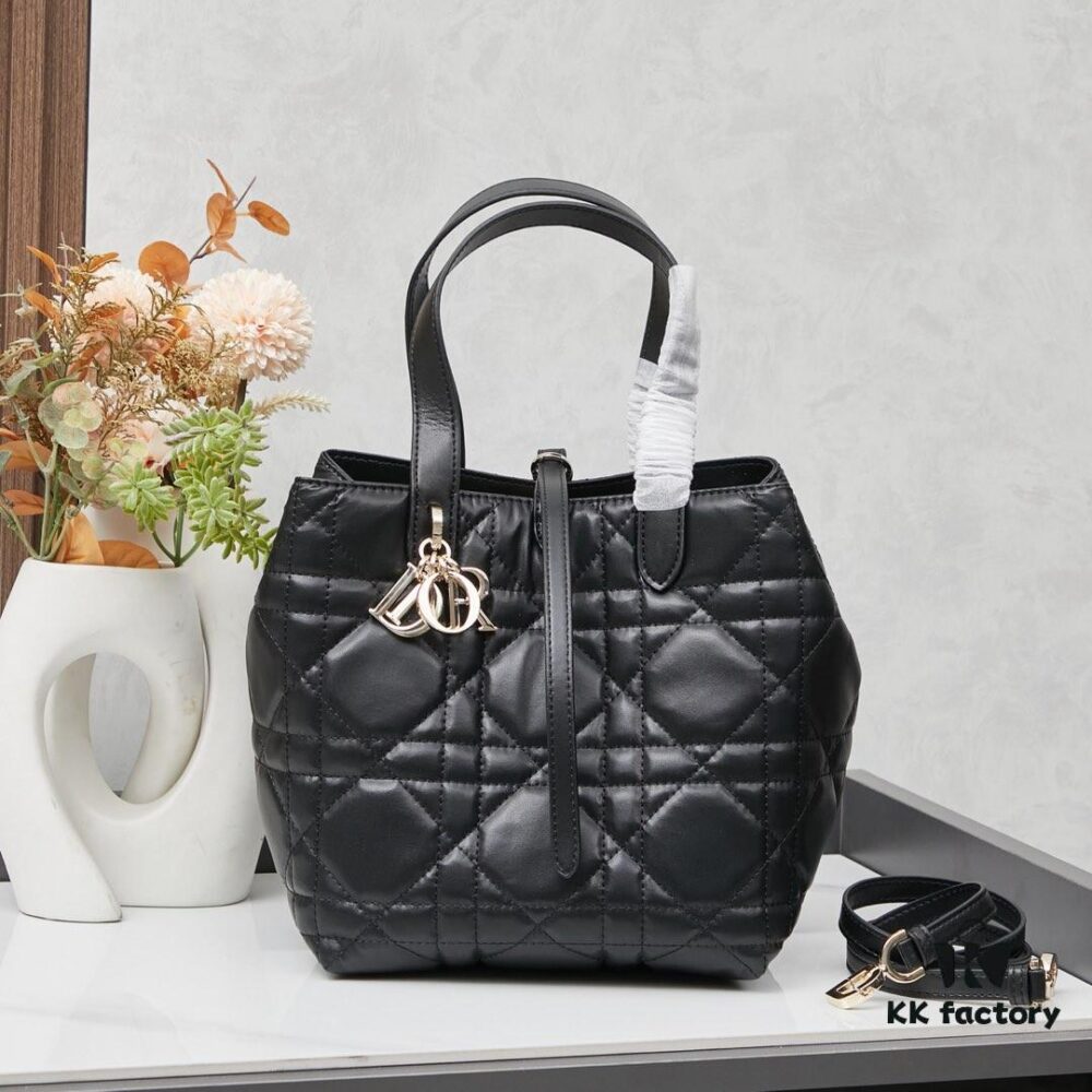 Dior Toujours Medium Vertical Handbag in Blush Beige Calfskin Leather