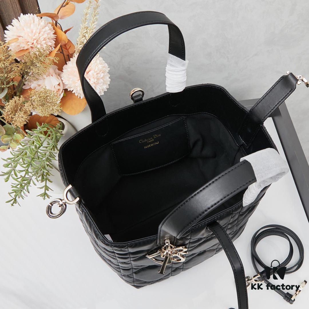 Dior Toujours Medium Vertical Handbag in Blush Beige Calfskin Leather