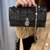 Lacquered Lady Dior Pearl Clutch Bag with Box