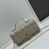 Lacquered Leather Lady Dior Pearl Clutch with Box