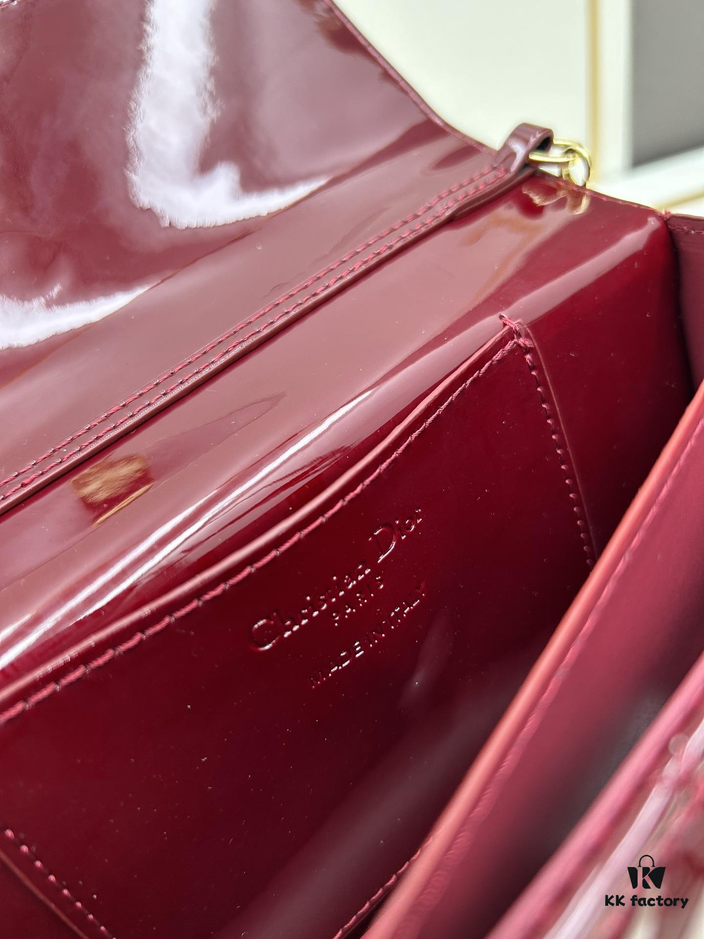 Lacquered Lady Dior Pearl Clutch Bag with Box