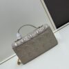 Lacquered Leather Lady Dior Pearl Clutch with Box