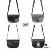 Box Included [Top Original Version] This mini saddle messenger bag is exquisitely stylish, crafted from black grained cowhide leather and adorned with a flap closure and 'DIOR' signature, highlighting the refined charm of the saddle design. Spacious interior compartments with a slip pocket accommodate daily essentials. Equipped with an adjustable leather shoulder strap for shoulder or crossbody wear.