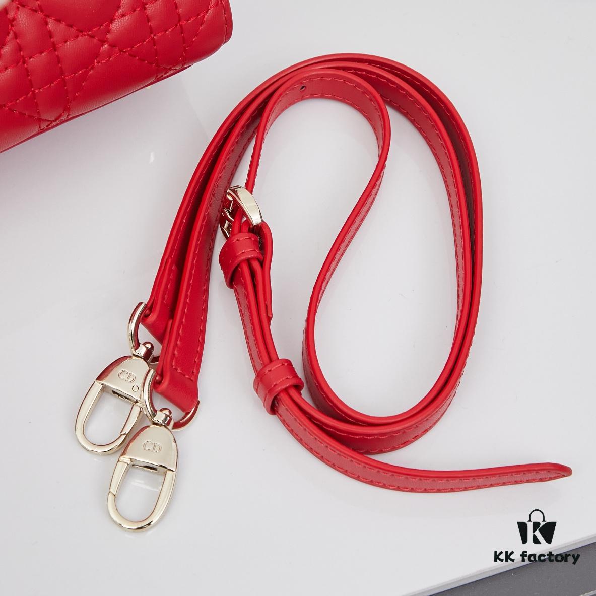 Lady Dior Small Three-Compartment Bag with Silk Scarf