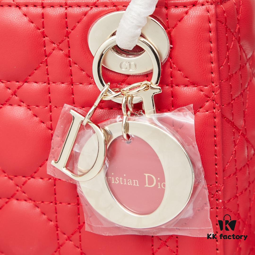 Lady Dior Small Three-Compartment Bag with Silk Scarf