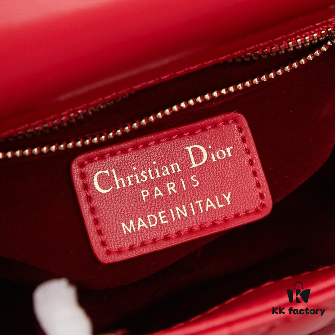 Lady Dior Small Three-Compartment Bag with Silk Scarf