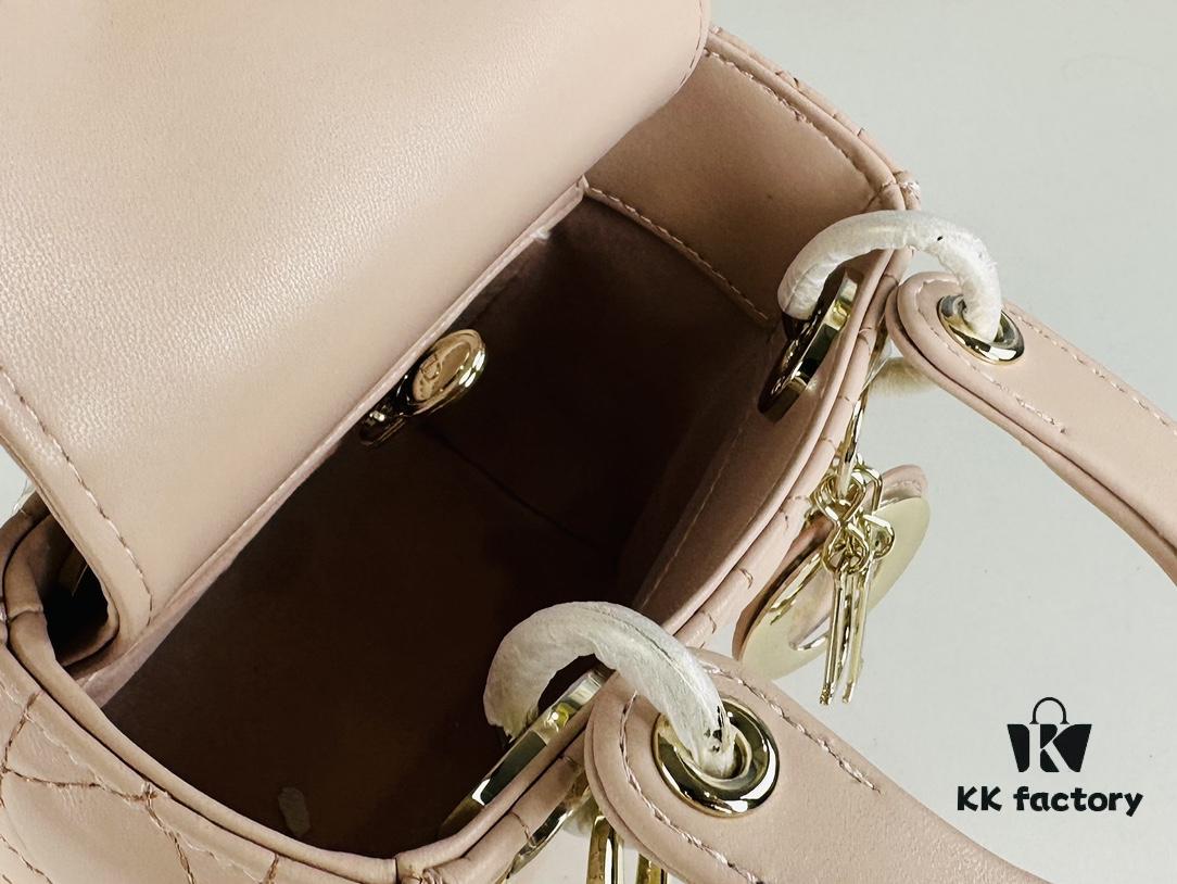 Lady Dior Small Three-Compartment Handbag with Silk Scarf