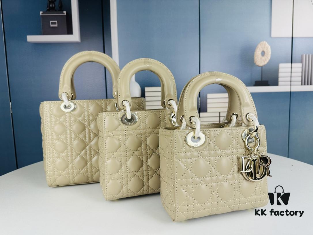 Lady Dior Small Three-Compartment Handbag with Silk Scarf